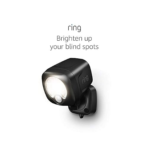 Ring Spotlight Battery Motion-activated spotlight, bright LEDs, works with Amazon Sidewalk, Black