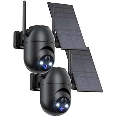 Security Cameras Wireless Outdoor Solar: 2K WiFi Camera for Home Security System - Battery Powered Cam IP66 Waterproof Motion Sensor 360 CCTV Camera- 5G Not Supported