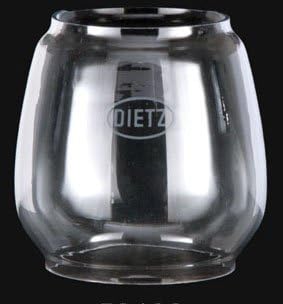 Dietz Official Replacement Globe for D-Lite, Clear With Dietz Logo, 1 Count, 3 3/8" x 4" x 4 3/4", Fits D-Lite & Jupiter, Outdoor Use, Adults