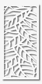 VIMA (Leaf Veins) Decorative Wall Art Panel - 48" L x 24" W x 3/8" H, White Color PVC Board Panel with Private Screen Fence Design for Home Renovation & Wall Decor