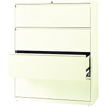 Commercial 4-Drawer Lateral File with Full Width Pull, 42-Inch Wide - Cloud