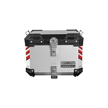 Loboo Motorcycle Top Case 36L for KTM 790 Adventure/R (2019-) PIKE TRACKER SERIES Aluminum Alloy Motorbike Tail Box with Leather Lining, Waterproof Detachable Motorcycle Top Box
