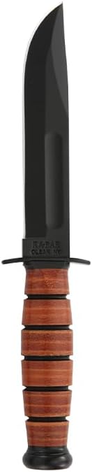 KA-BAR Knives United States Marine Corps Knife Model 1250 with Sheath, Classic Fixed Blade Utility Knife
