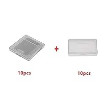 WICAREYO 10pcs Clear White Game Cartridge Protection Case for Gameboy Color GBC and 10pcs Clear Protection Game Case Dust Cover for Gameboy Advance GBA