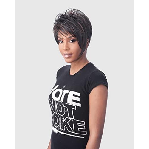 VANESSA Fashion Wigs Medium Short Length Layered Straight Style Synthetic Hair Wig - HOBY SUNSET