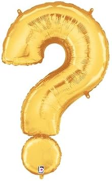 Betallic 40"" Megaloon Balloon Question Mark ? Gold