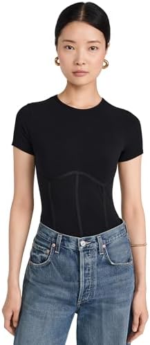 Womens Cotton T Shirt Thong Bodysuit