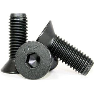 3/8"-16 x 1 Flat Head Socket Cap Screws, Alloy Steel, Black Oxide 100 Pack