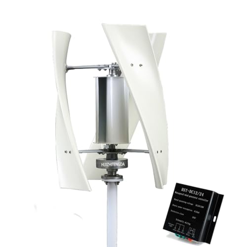 12000W 48V Vertical Axis Wind Turbine Windmill, Free Energy Generator Home Camping with Hybrid Solar Lithium Battery Charger, with Controller