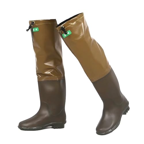 Mens Womens Fishing Waders Boots, 60cm High Knee Hip Wading Boots for Fishing and Hunting, Lightweight Anti Slip