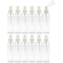 TRENDBOX 12 Pack Plastic Empty Bottles with Duckbill Pump Cap for Shampoo, Lotions, Liquid Body Soap, Cream (4 oz / 120 ml)