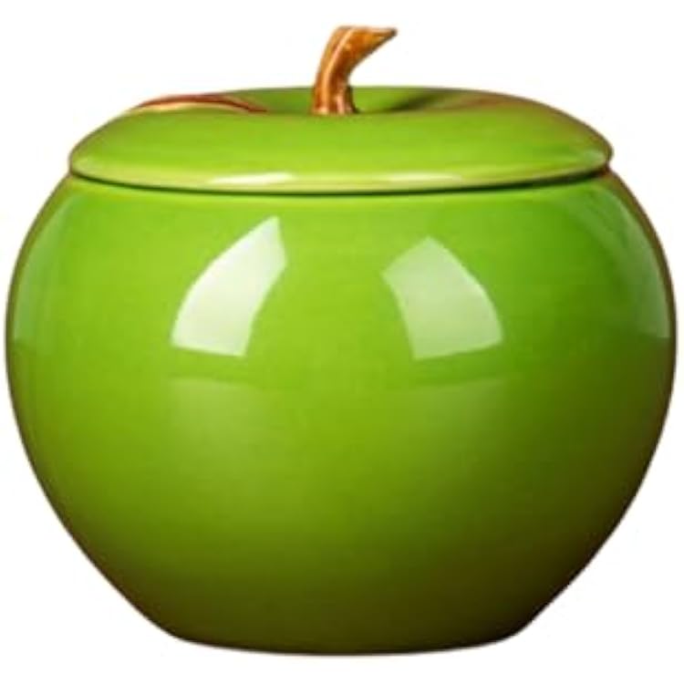 Ceramic Jewelry Box,apple tabletop ornament Wedding Souvenir Jewelry Trinket Storage Tank Container Storage for Ring Necklace Bracelet Earrings Rings and Accessories Green
