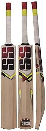 Ss Kashmir Willow Leather Ball Cricket Bat, Exclusive Cricket Bat For Adult Full Size With Full Protection Cover (Sangakara)