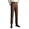 Men's Classic Gurkha Naples Italian Style Dress Pants High Waisted Pleated No Iron Suit Trousers Straight Leg Slacks