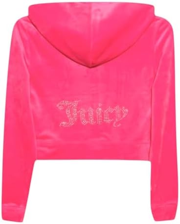 Juicy Couture Women's Plus Size Bling Velour Hoodie