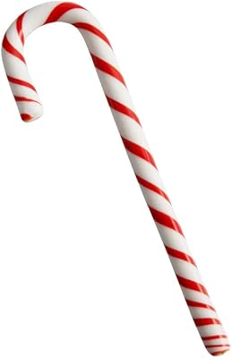 Kosta Boda Polka Crystal Glass Candy Cane Swizzle Stick - Red Stripe