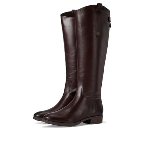 Sam Edelman Womens Penny Equestrian Boot Dark Brown