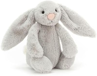 Jellycat Bashful Silver Bunny Small - L: 8 cm x l: 9 cm x h: 18 cm