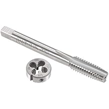 uxcell 3/8"-16 UNC Tap and Die Set, HSS Machine Thread Tap with Round Threading Die, Right Hand