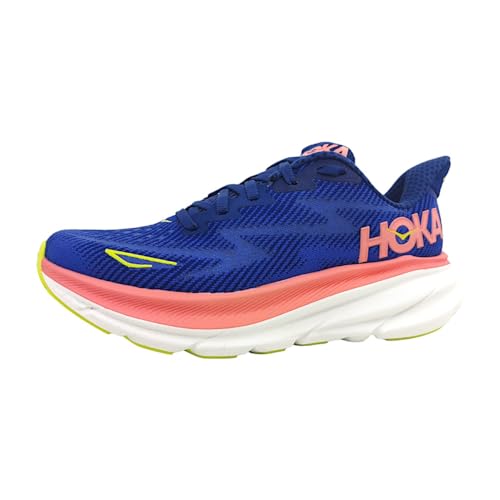Hoka Women's W Clifton 9Sneaker, Blue, 9.5 US