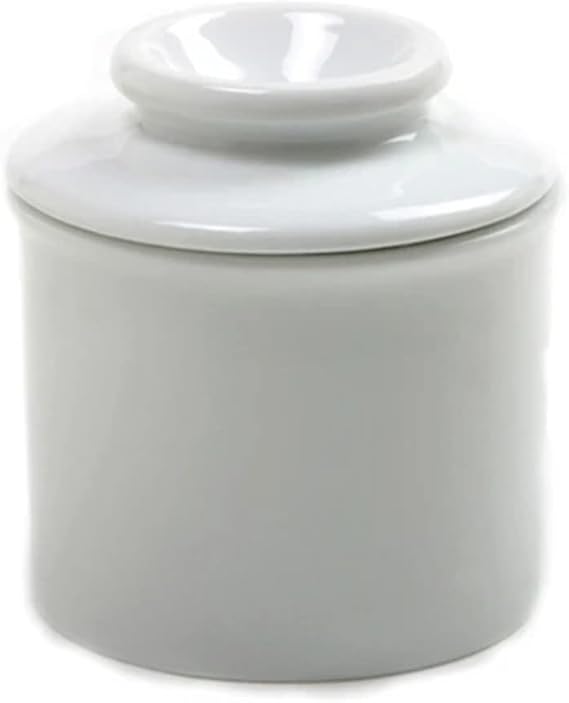 Norpro Porcelain Butter Keeper, White, 1 LB