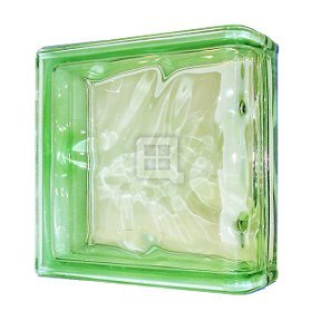 7.5 x 7.5 x 3 Basic Wave Green Color End Block
