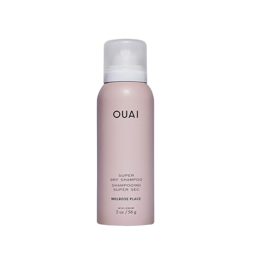 OUAI Super Travel Size Dry Shampoo - Volumizing Dry Shampoo - Absorbs Oil, Dirt & Sweat - Blends Seamlessly into Hair with Zero Residue & Enriched with a Long-Lasting Scent - Melrose Place 2 oz