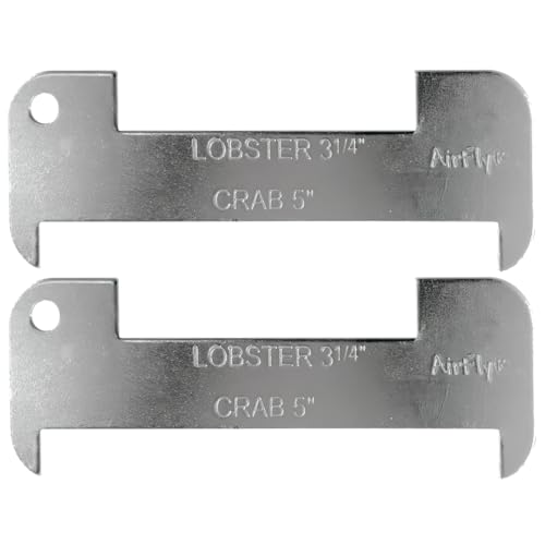 AirFly Aluminum Lobster and Blue Crab Gauge for California, Maine, MA, NH, RI, CT, MP, AL, FL, GA, MD, VA, NC, SC, LA, TX, Canada, 5, 3 14. Designed in San Francisco, USA