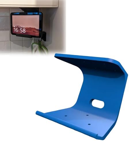 Under Cabinet Mount for Echo Show 8, Space-Saving Kitchen Workshop Display Bracket, Secure Hanging Installation Black
