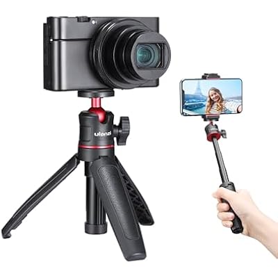 MT-08 Black Mini Tripod for Camera, 14 Screw Universal Tripod Compatible with DJI OSMO Pocket 3Pocket 4Insta 360x5OSMO 360XtraSonyCanon,Extendable Handheld Vlogging Video Filming Table Stand