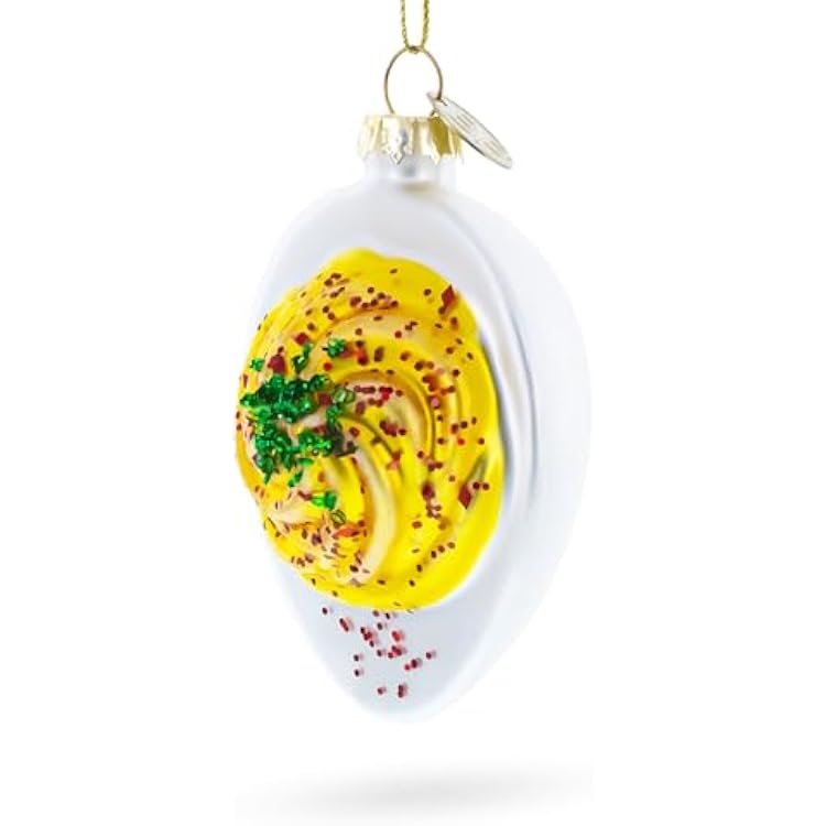 Gourmet Deviled Egg Glass Christmas Ornament