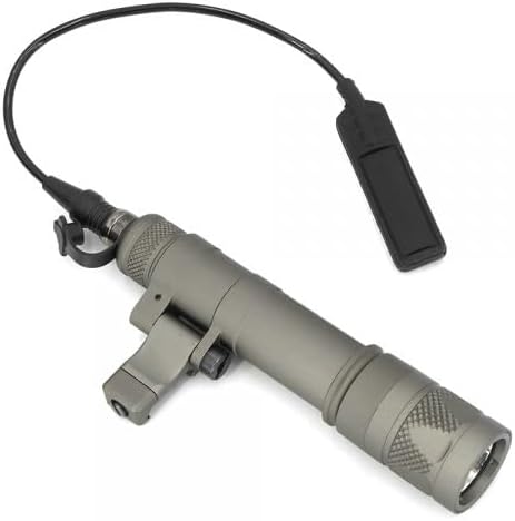 M640V Mini Scout Flashlight Torch Light,560 Lumens LED Whitelight Flashlight,with Pressure Switch & Replaceable Tail Cap Combo,Constant/Momentary Modes,Fits For Standard 20mm Pic Rail Mounting,Tan