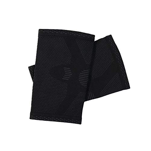 Compression High Performance Knee Sleeves, Support for Men & Women, Running, Basketball, Volleyball, Weightlifting & Cross Training, Medium Large 1 Pair Black