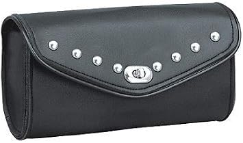 PVC Studded Motorcycle Handle Bar Windshield Tool Bag 10"