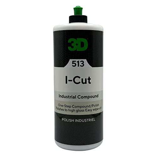 3D I-Cut Rubbing Compound & Polish Fast Paint Correction for High-Volume Body Shops | Removes P1500 Sanding Marks | Long Buffing Cycle | 16oz | USA Made