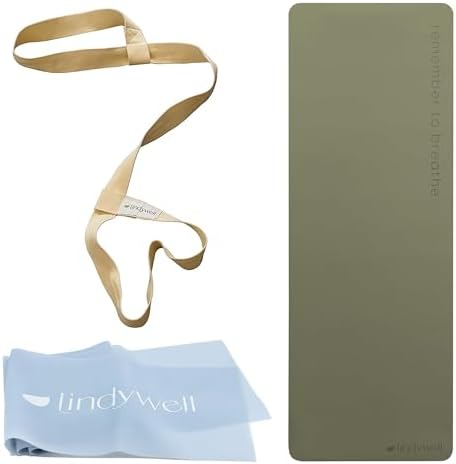 Lindywell Shoulder Strap, Premium Mat and Exercise Band Bundle