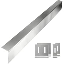 30" Slide-In Range Rear Filler Kit, Stainless Steel Stove Gap Filler Behind Range, Adjustable 1" or 2.25" Backguard Trim Kit, Easy Install Backsplash Gap Cover Compatible with 30" Ranges,Silver