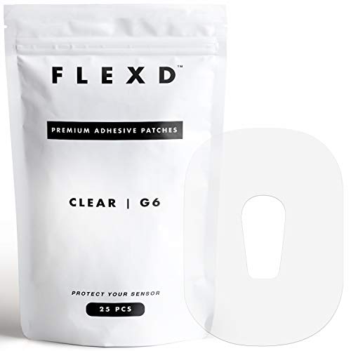 Flexd - G6 Adhesive Patches Pack of 25 Clear Transparent