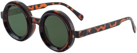 Onrtry Adjustable Tint Sunglasses,Steampunk Retro Round Polarized Glasses with ND Filter Lenses