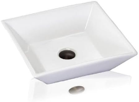 Lenova PAC-07 Porcelain Above Counter Square Sink, White