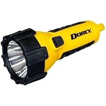 Dorcy 41-2521 Water Resistant Battery Powered Floating LED Flashlight with Carabiner Clip, Ideal for Camping and Outdoors, Bright Yellow