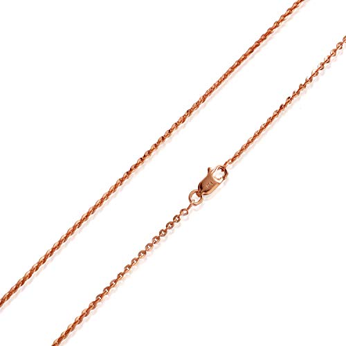 SEA OF ICE 2mm Sparkle Paillette Italian Chain Necklace Silver Chain Necklace for Women and Men 925 Sterling Silver ring Clasp Jewelry Chain Multisize Silver Chain Unisex