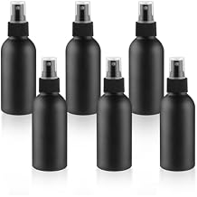 6 Pack 120ml/4oz Aluminum Spray Bottle Black Mist Sprayer Metal Spray Bottle Empty Fine Mist Spraying Bottles for Perfume Cleaning Essential Oil