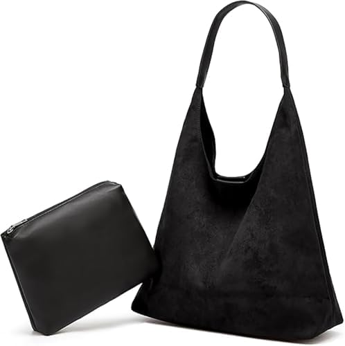 Trendy Suede Tote Bags for Women Work Bags Retro Suede Slouchy Bag Travel Handbag Office College Tote Handbag 2025
