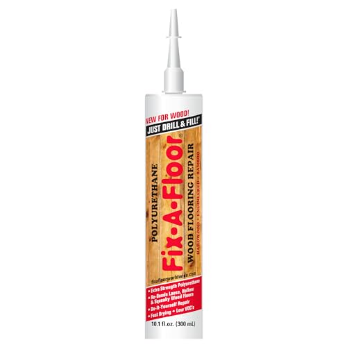 Fix-A-Floor Polyurethane Wood Flooring Repair Adhesive Extra Strength for Hardwood Wood Floors 10.1 oz. Tubes for Best Results Use The Proven Power of a Caulk Gun