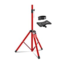5 Core Speaker Stand Universal Mount Steel Alloy Construction 132 Lbs Capcity Stable Tripod w/Adjustable Height 36 w 35mm Compatible Insert Metal Safety Pin Black