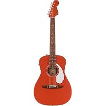 Malibu Player, Walnut Fingerboard, White Pickguard, Fiesta Red