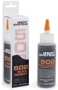 West System 502 Black Pigment Epoxy Additive, 4 oz | Tints Epoxy Black
