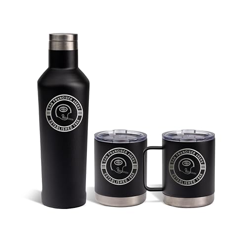 The Memory Company Team Logo AMPM Set 121217oz Coffee Cup, Water Bottle, and Lowball