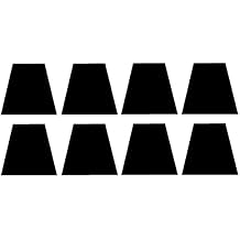 Firefighter Helmet Tetrahedron-Trapezoids V1 Vinyl Decal (8 Pack) by StickerDad - Size: 2", Color: Reflective Black - Windows, Walls, Bumpers, Laptop, Lockers, etc.